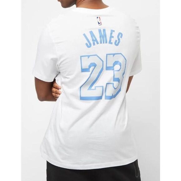 NWOT Nike Los Angeles Lakers 2020 City Edition Player T-Shirt LeBron James - Picture 2 of 10